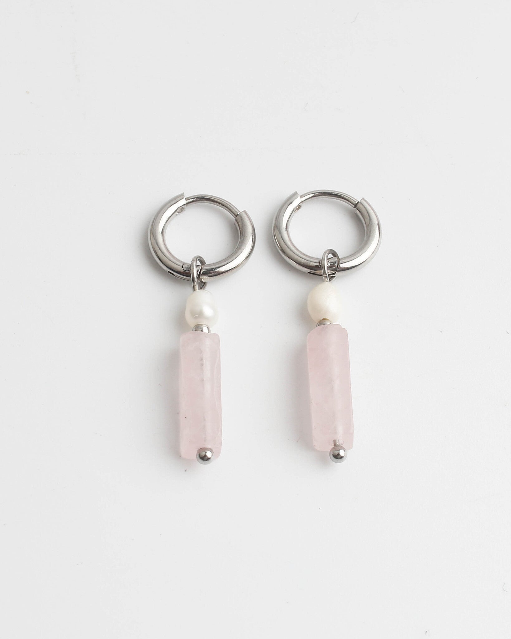 Zilver / Rose Quartz